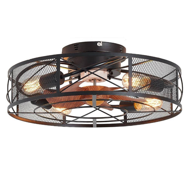 18.9 in. Indoor Black Smart Ceiling Fan with Timer, 6-Speed Adjustable and Remote